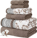 Modern Threads Ophelia 6-Piece 100% Cotton Towel Set – Reversible Yarn Dyed by ModernThreads