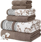 Modern Threads Ophelia 6-Piece 100% Cotton Towel Set – Reversible Yarn Dyed by ModernThreads