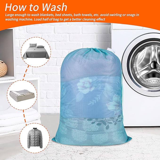 Polecasa Heavy Duty Diamond Large Mesh Laundry Bag - Image 6