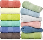 Cleanbear Hand Towels 12 Pack 12 Colors 100% Cotton Hand Towel Set by Cleanbear