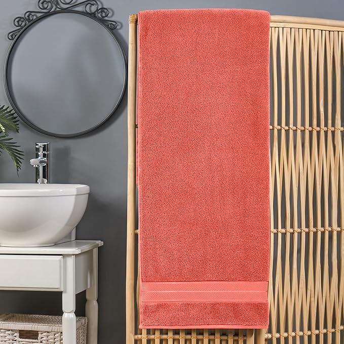 Elegant Comfort Three Line Popcorn Extra Large Luxury Bath Towel - Image 2