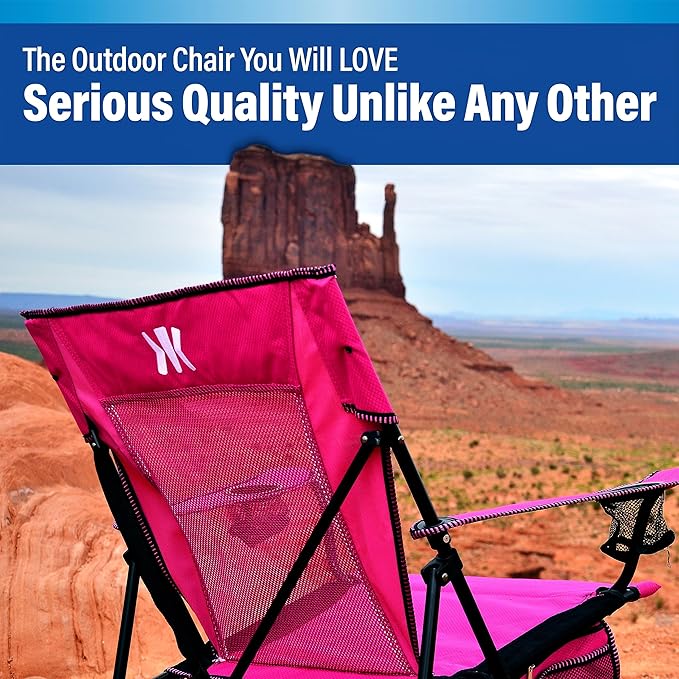 Kijaro Dual Lock Portable Camping Chairs - Enjoy the Outdoors with a Versatile Folding Chair for Sports, Lawn - Dual Lock Feature Locks Position – Hanami Pink - Image 11