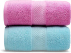 Cotton Bath Towels Set, 2-Piece Set Super Absorbent Quick Drying, Suitable - Image 3