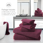 TENSTARS Microfiber Coral Velvet Luxury Silk Hemming Towel Set - Image 3