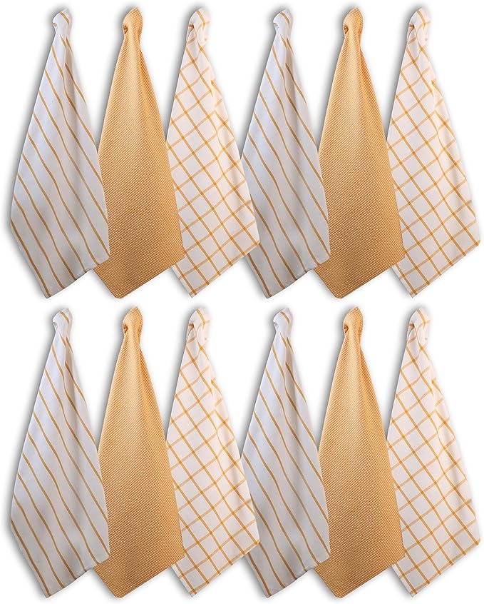 LANE LINEN Kitchen Towels Set of 12-100% Cotton, Quick-Drying 18” x 28” - Image 2