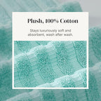 Modern Threads Organic Vines 6-Piece 100% Cotton Towel Set – Yarn Dyed Jacquard - Image 5