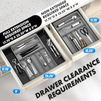 Simple Houseware Expandable Kitchen Drawer Flatware Organizer - Image 3