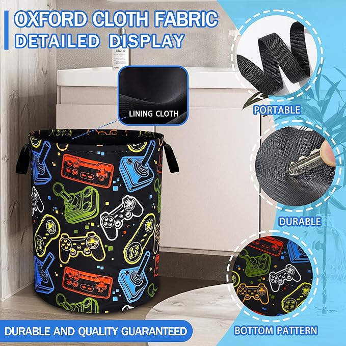 Game Consoles Laundry Basket Funny Colorful Oxford Cloth Laundry Hamper - Image 2