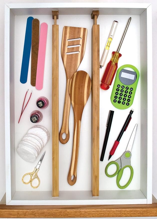 Lipper International Bamboo Kitchen Drawer Dividers - Image 3