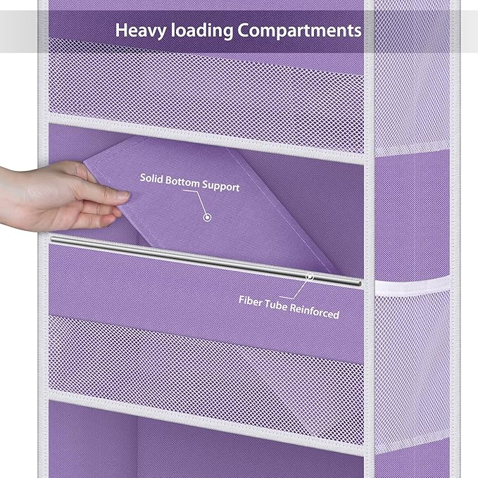 Univivi 5-Shelf Over The Door Hanging Organizer, Back of Door Organizer - Image 5