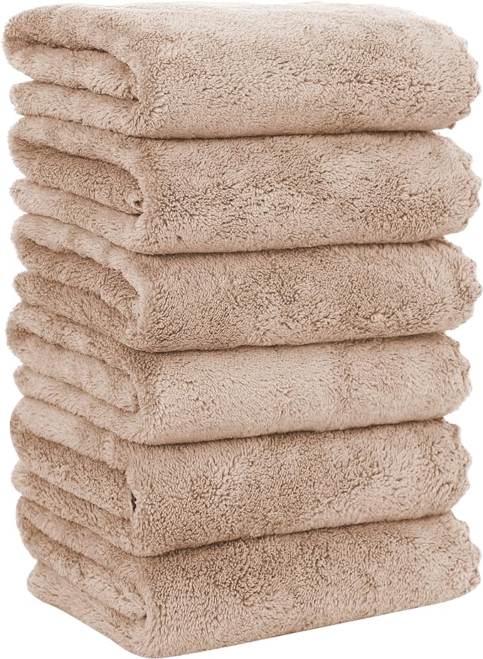 MOONQUEEN 6 Pack Premium Hand Towels by MOONQUEEN