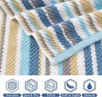 VOOVA & MOVAS Striped Wash Cloths Set, Luxury Towel Set - Image 4
