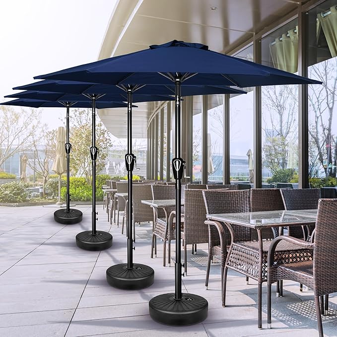 Simple Deluxe 9' Patio Umbrella Outdoor Table Market Yard Umbrella with Push Button Tilt/Crank - Image 5