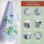 Maison d' Hermine Kitchen Towels Set of 3 100% Cotton 27.50" x 20" Reusable - Image 6