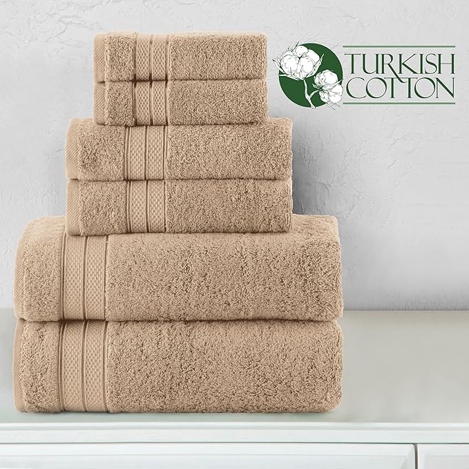 Elegant Comfort Luxury 6-Piece Towel Set, Premium Soft 100% Turkish Cotton - Image 5