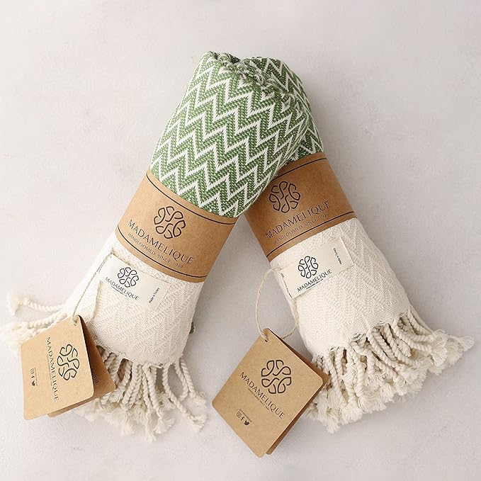 Madamelique Exclusive Hand Towels Set of 2-18 x 40 Inches - Image 9