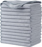 POLYTE Premium Microfiber Kitchen Dish Hand Towel Waffle Weave 12 Pack by Polyte