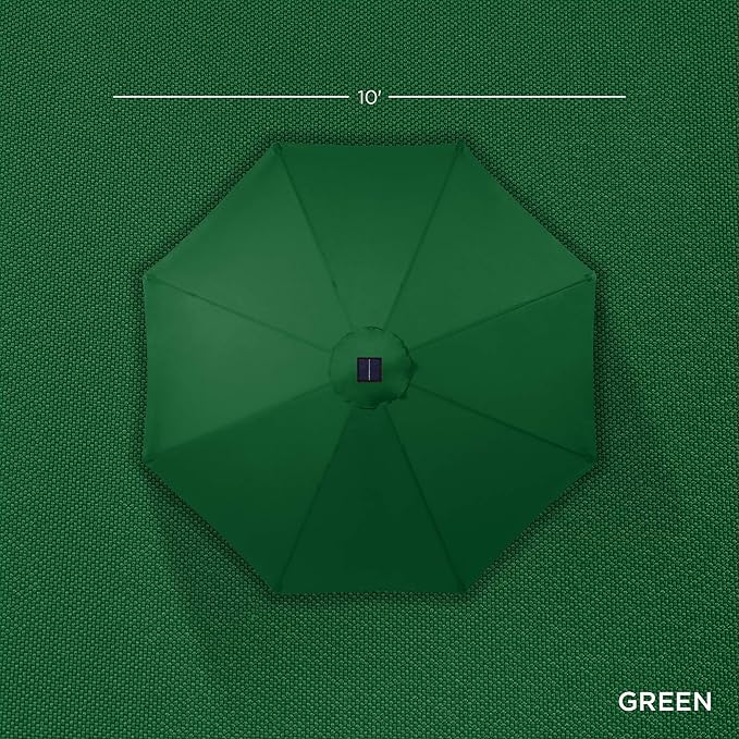 Best Choice Products 10ft Solar Polyester LED Lighted Patio Umbrella w/Tilt Adjustment and UV-Resistant Fabric - Image 4