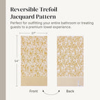 Modern Threads Trefoil Filigree 6-Piece 100% Cotton Towel Set – Reversible Yarn - Image 6