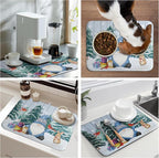 Winter Gnome Dish Drying Mat Christmas Tree Snowman Large Kitchen Mats Dish - Image 7