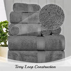 SUPERIOR Egyptian Cotton Pile 8 Piece Towel Set, Includes 2 Bath, 2 Hand - Image 10