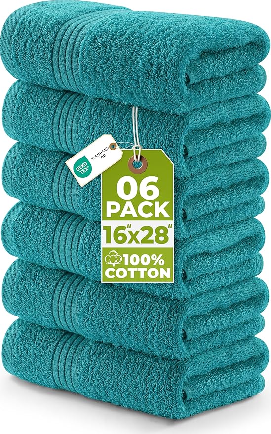 Utopia Towels 6 Piece Premium Hand Towels Set, 16 by 28 inches, 100% Ring Spun by UTOPIATOWELS
