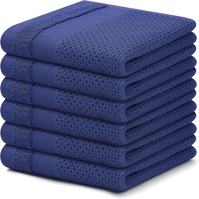 Homaxy 100% Cotton Dish Cloths, 6 Pack by Homaxy