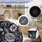 Vintage Floral Flowers Laundry Hamper Foldable Oxford Cloth Cute Laundry Basket - Image 6