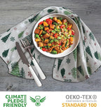 Urban Villa Kitchen Towels Christmas Green Trees Print Premium Quality - Image 2