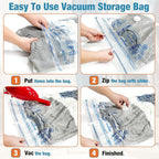 Vacuum Storage Bags, 10 Small Space Saver Vacuum Seal Bags, Space Bags - Image 3