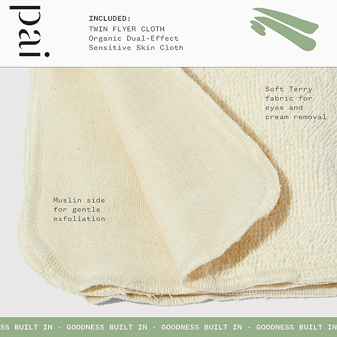 Pai Skincare - The Twin Flyer Organic Dual-Effect Face Cloth | Natural - Image 2