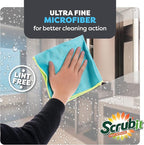 SCRUBIT Microfiber Cloths for Glass – Lint Free Window Cleaning Cloth for - Image 2