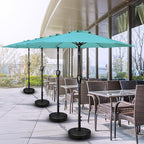 Simple Deluxe 9' Patio Umbrella Outdoor Table Market Yard Umbrella with Push Button Tilt/Crank - Image 5