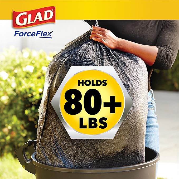 Glad Large 30 Gallon Trash Bags, Pine-Sol Heavy Duty Garbage Bags, Forceflex - Image 6