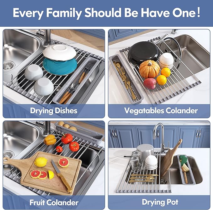 JASIWAY Over The Sink Dish Drying Rack - Image 4