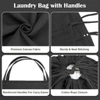 Canvas Laundry Bag 33"Wx 35"H, Thick Canvas Laundry Bag - Image 4