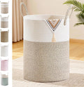 Tall Laundry Basket with Handles, 100L Portable Dirty Clothes Hamper, Boho by SunNewt