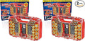 Ontel Battery Organizer with Tester | Stores 180 Batteries | Clear Locking Lid by Ontel
