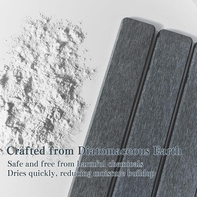 2pcs Stone Dish Drying Mat for Kitchen Counter, Quick-Dry Diatomaceous Earth - Image 3