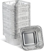 PLASTICPRO Disposable 3'' X 3 X 2'' Inch Square Aluminum Tin Foil Baking Pans by PLASTICPRO