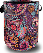 Mandala Paisley Laundry Hamper Retro Boho Colorful Laundry Basket by SELIONLIKN