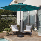Best Choice Products 10ft Outdoor Table Compatible Steel Polyester Market Patio Umbrella w/Crank and Easy Push Button Tilt - Image 3