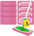 8Pcs Pink Reusable Mop Pads, Microfiber Mop Pads Compatible by NEOACT
