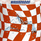 Orange Checkerboard Laundry Hamper Foldable Oxford Cloth Colorful Plaid Laundry - Image 4