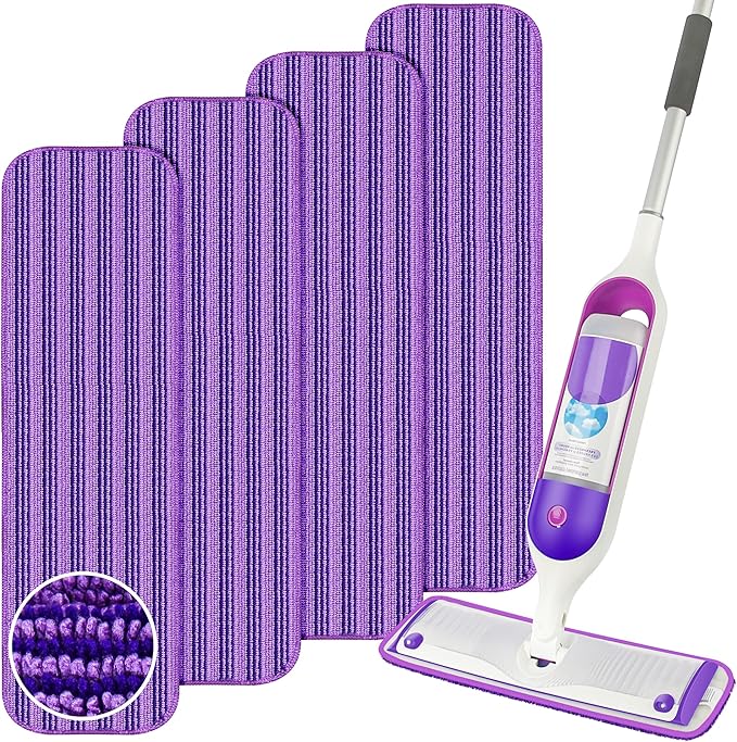 Reusable Mop Refills Pads for Swiffer PowerMop, 4 Pack Power Mop Refill Pads by ENSPOWAY