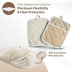 Casa Platino Mini Oven Mitts & Silicone Pot Holders, 4-Piece – Heat Resistant - Image 3