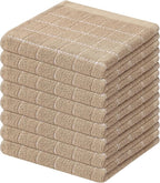 Mordimy 100% Cotton Terry Cloth Dish Cloths, Soft and Absorbent Checkered Dish by Mordimy