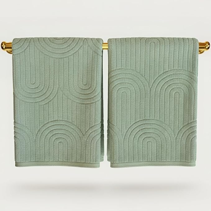 KIBAGA Decorative Hand Towels for Your Bathroom Or Kitchen – Luxurious Set of 2 by KIBAGA