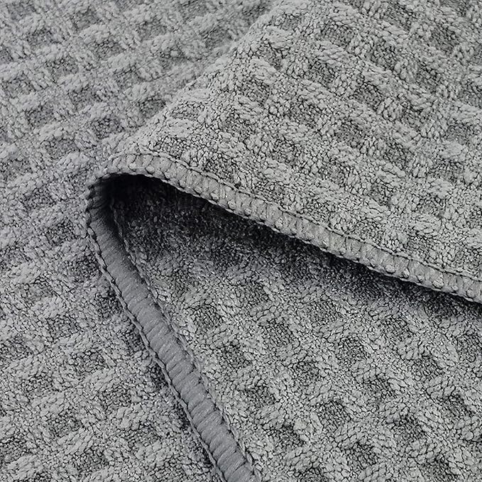 POLYTE Ultra Premium Microfiber Kitchen Dish Hand Towel Waffle Weave, 8 Pack - Image 4