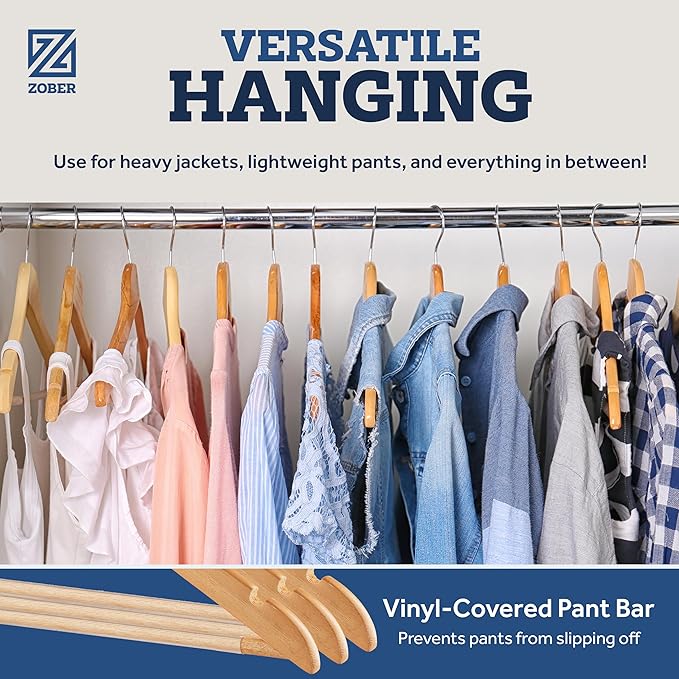 ZOBER High-Grade Wooden Hangers - Image 6